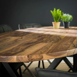 Table à manger bois forme ovale 200 cm HALIFAX
