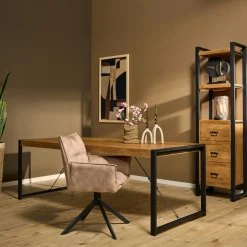 Table à manger bois métal 180 cm MILORA