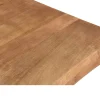 Table à manger bois pied central bords naturels 200 cm KARGO