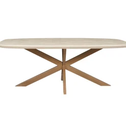Table à manger bois sable bords arrondis 240 cm CORTINA