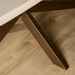 Table à manger bois sable bords arrondis 200 cm CORTINA