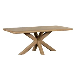 Table à manger chêne massif bords arrondis 200 cm ASTER