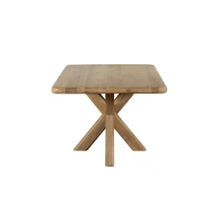 Table à manger chêne massif bords arrondis 180 cm ASTER