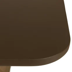 Table à manger 200 cm effet béton marron pied en bois d'acacia CALVI