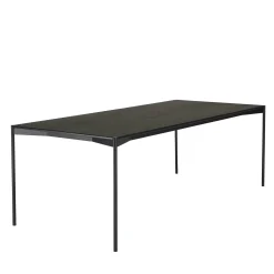 Table à manger 220 cm en bois noir CORUMBA