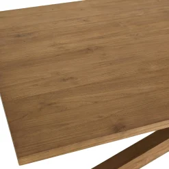 Table à manger 240 cm en teck recyclé massif pied mikado bois SWING