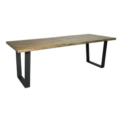 Table à manger contemporaine bois métal 230 cm LUCKNOW