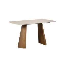 Table à manger céramique à bords arrondis 135 cm LARIO