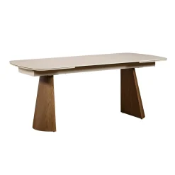 Table à manger céramique extensible à bords arrondis 180-260 cm LARIO