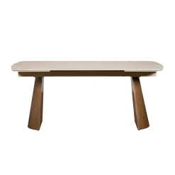 Table à manger céramique extensible à bords arrondis 180-260 cm LARIO