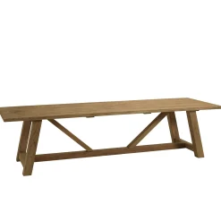 Table à manger de jardin 300 cm en bois de teck recyclé naturel SANTO