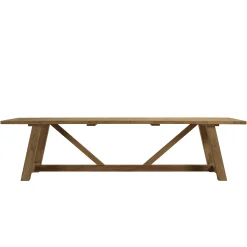 Table à manger de jardin 300 cm en bois de teck recyclé naturel SANTO
