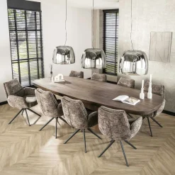 Table à manger design en bois d'acacia massif forme rectangulaire 300 cm MYSORE