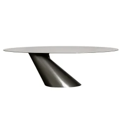 Table à manger design en céramique blanche 240 cm GIULIA