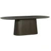 Table à manger design ovale en chêne brun 200 cm LOREN