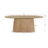 Table à manger design ovale en chêne clair 200 cm LOREN