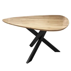 Table à manger en bois d'acacia forme triangulaire 135 cm MELBOURNE