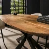 Table à manger en bois massif d'acacia avec bords arrondis 215 cm MELBOURNE