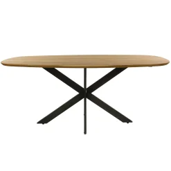 Table à manger en bois massif d'acacia avec bords arrondis 180 cm MELBOURNE