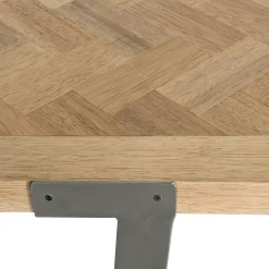 Table à manger en bois motifs chevrons 220 cm CARPATES
