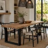 Table à manger en bois à pieds en U 160 cm FULTON