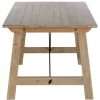 Table à manger en bois recyclé clair tréteaux 200 cm SALERNE