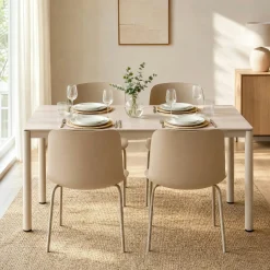 Table à manger en céramique sable 200 cm LOKKEN