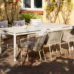 Table à manger en céramique sable 200 cm LOKKEN