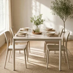 Table à manger en céramique sable 200 cm LOKKEN