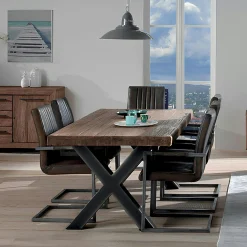 Table à manger en teck recyclé naturel 180 cm KERALA