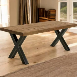 Table à manger en teck recyclé naturel 220cm KERALA