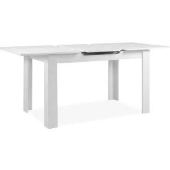 Table à manger extensible blanche 160-200 cm ALVA