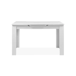 Table à manger extensible blanche 125-165 cm ALVA