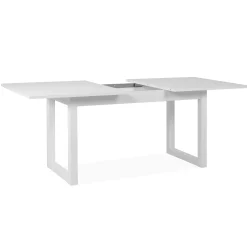 Table à manger extensible blanche pieds en U 160-200 cm ALVA