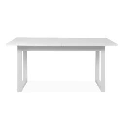 Table à manger extensible blanche pieds en U 160-200 cm ALVA