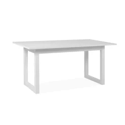 Table à manger extensible blanche pieds en U 160-200 cm ALVA