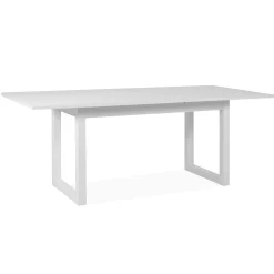 Table à manger extensible blanche pieds en U 160-200 cm ALVA