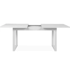 Table à manger extensible blanche pieds en U 160-200 cm ALVA