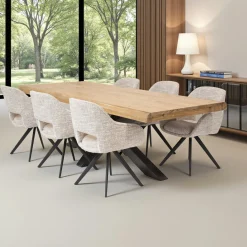 Table à manger extensible bois massif 240/340 cm MELBOURNE