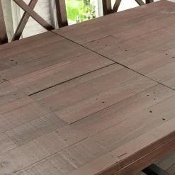 Table à manger extensible bois brun recyclé 160-200 cm SAMOA