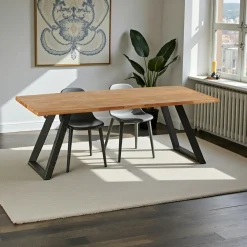 Table à manger extensible bois miel 200 cm COSTENTA