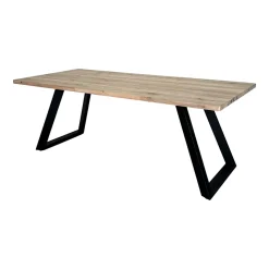 Table à manger extensible bois blanchi 200 cm COSTENTA