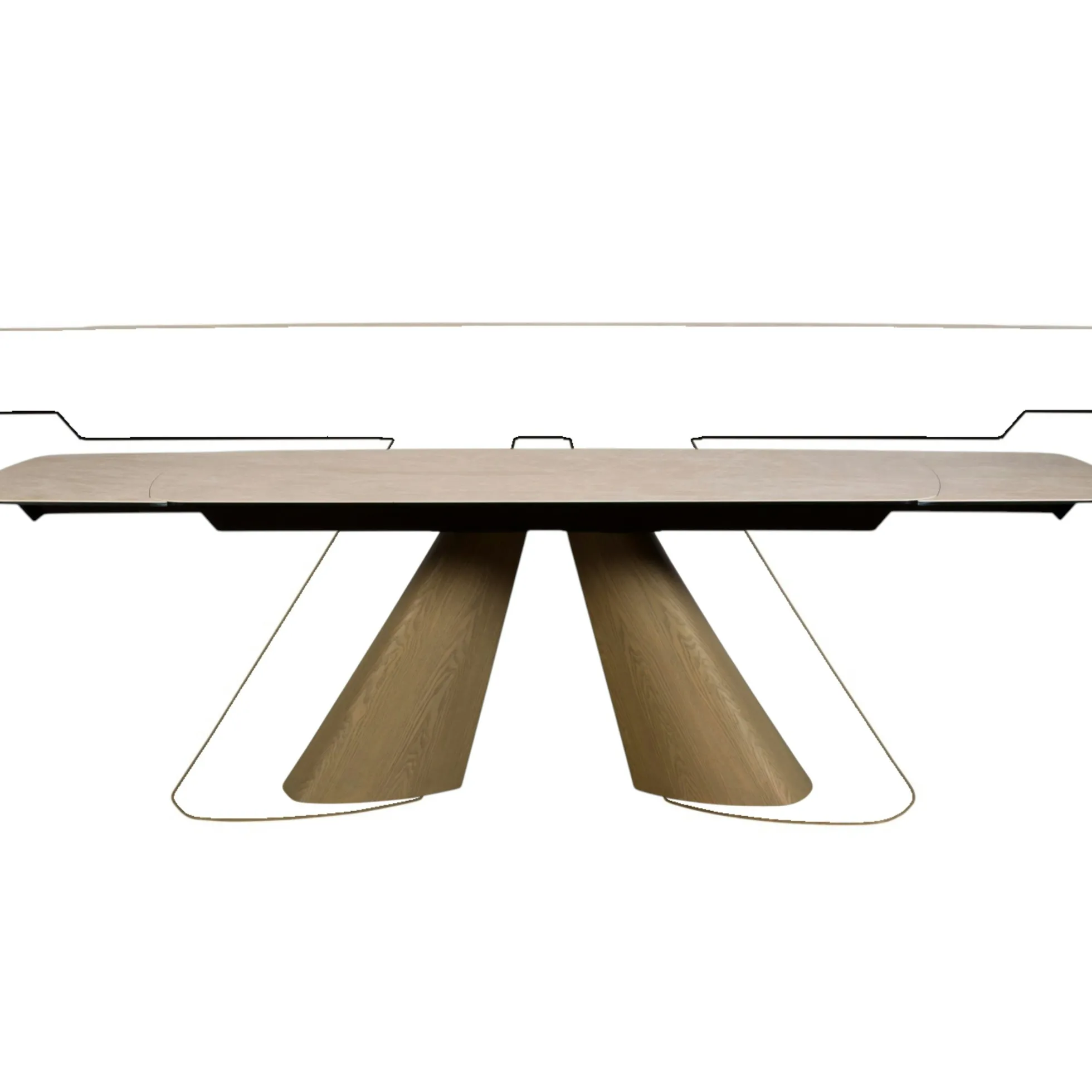 Table à manger extensible céramique & pieds design 180-260 cm CALA