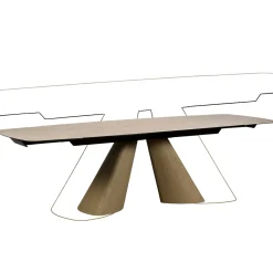 Table à manger extensible céramique & pieds design 180-260 cm CALA