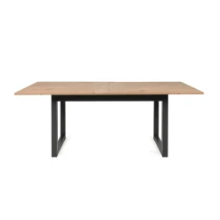 Table à manger extensible effet chêne 160-200 cm ALVA