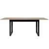 Table à manger extensible effet chêne grisé 160-200 cm ALVA