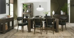 Table à manger extensible en bois de chêne fumé 180-235 cm ALLEN