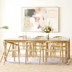 Table à manger extensible en chêne et stratifié 220/270/320 cm KALKIE