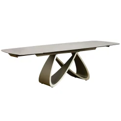 Table à manger extensible en céramique brillante 180-240 cm SYRA