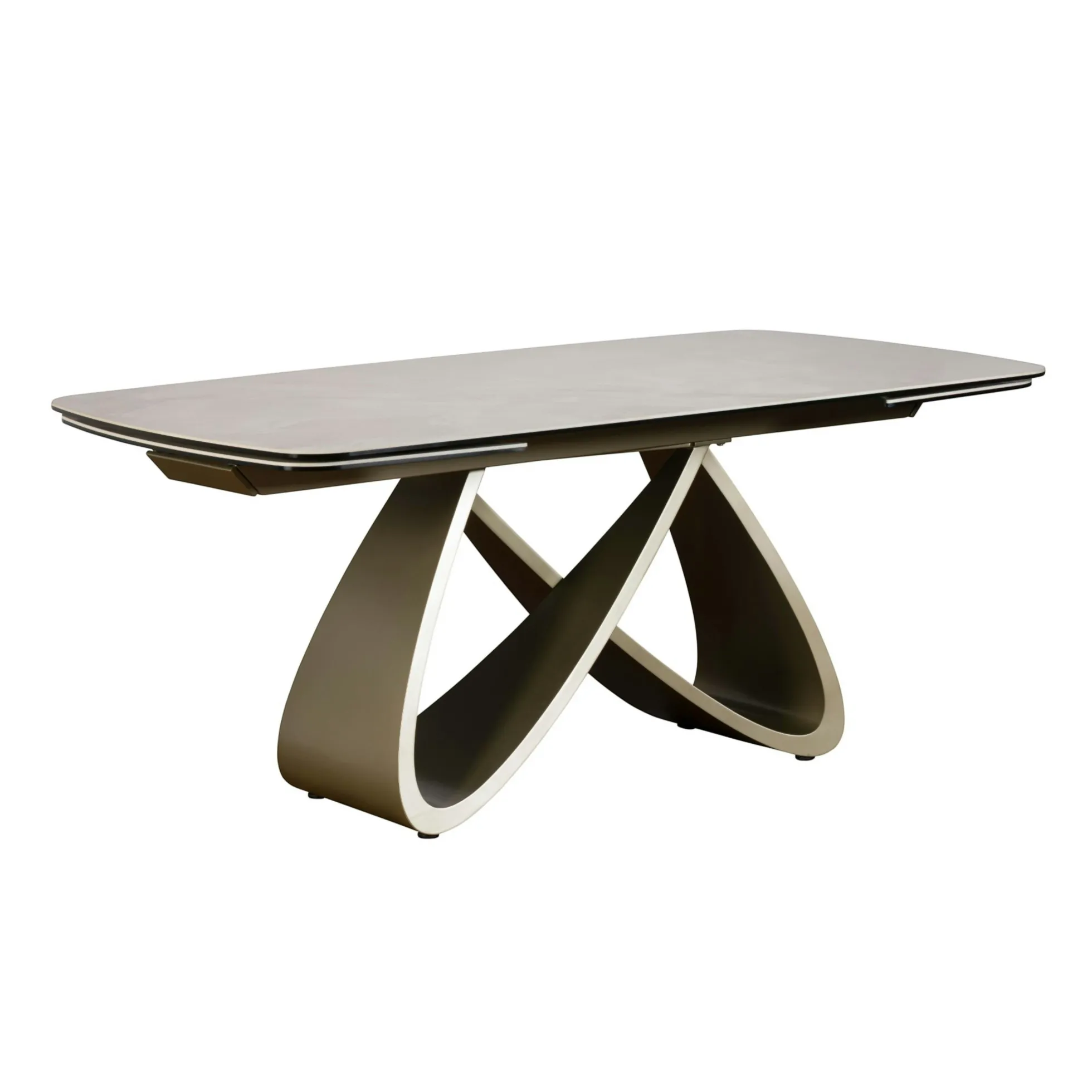 Table à manger extensible en céramique brillante 180-240 cm SYRA